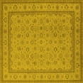 thumbnail image 1 of Ahgly Company Indoor Square Oriental Yellow Traditional Area Rugs, 4' Square, 1 of 4