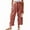 B-Red, variant on Womens Wid e Leg Pants Flowy Casual Drawstring Waist Wide Leg Loose Linen Palazzo Harem Pants with Pocket 2026 Red