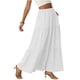 thumbnail image 3 of TaTaai Women's Summer Solid Color High Waist Pleated Maxi Half Skirt Casual Elegant Flowy Skirt with Pockets and Waist Belt Gift, 3 of 7