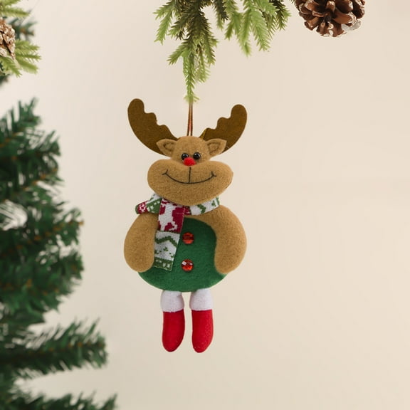 YOHAVEN Christmas Fabric Doll Ornament Small Plush Hanging Decoration Cute Holiday Pendant Xmas Tree Decor for Living Room Bedroom Fireplace Home
