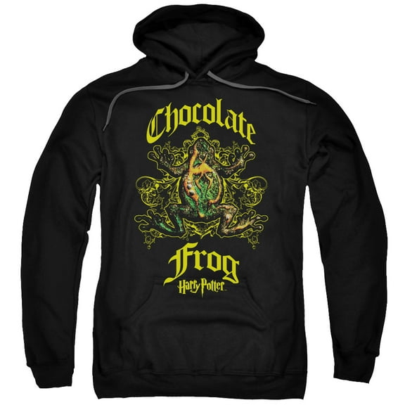 Trevco HP8060-AFTH-4 Harry Potter & Chocolate Frog-Adult Pull-Over Hoodie, Black - Extra Large