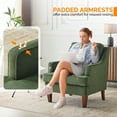 thumbnail image 6 of Ktaxon Fabric Accent Chair, Reading Armchair with Removable Cushion, Single Sofa with Extra Seat Depth for Living Room Bedroom Green, 6 of 10