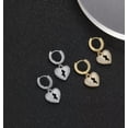 thumbnail image 4 of HOOUN 18K Gold Plated Rhinestine Broken Heart Earrings Stud High Quality Jewelry-Silver, 4 of 8