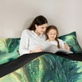 thumbnail image 5 of Manfei Animal Dragon 3 Pieces Queen Comforter Set,Animal Otter Ultra Soft Bedding Sets,Green Grey Bedding Comforter Set,Ultra Soft Wildlife Home Decor,Reversible, 5 of 8