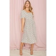 thumbnail image 2 of Ivory Ditsy Floral Butterfly Sleeve Square Neck Midi Dress, 2 of 6