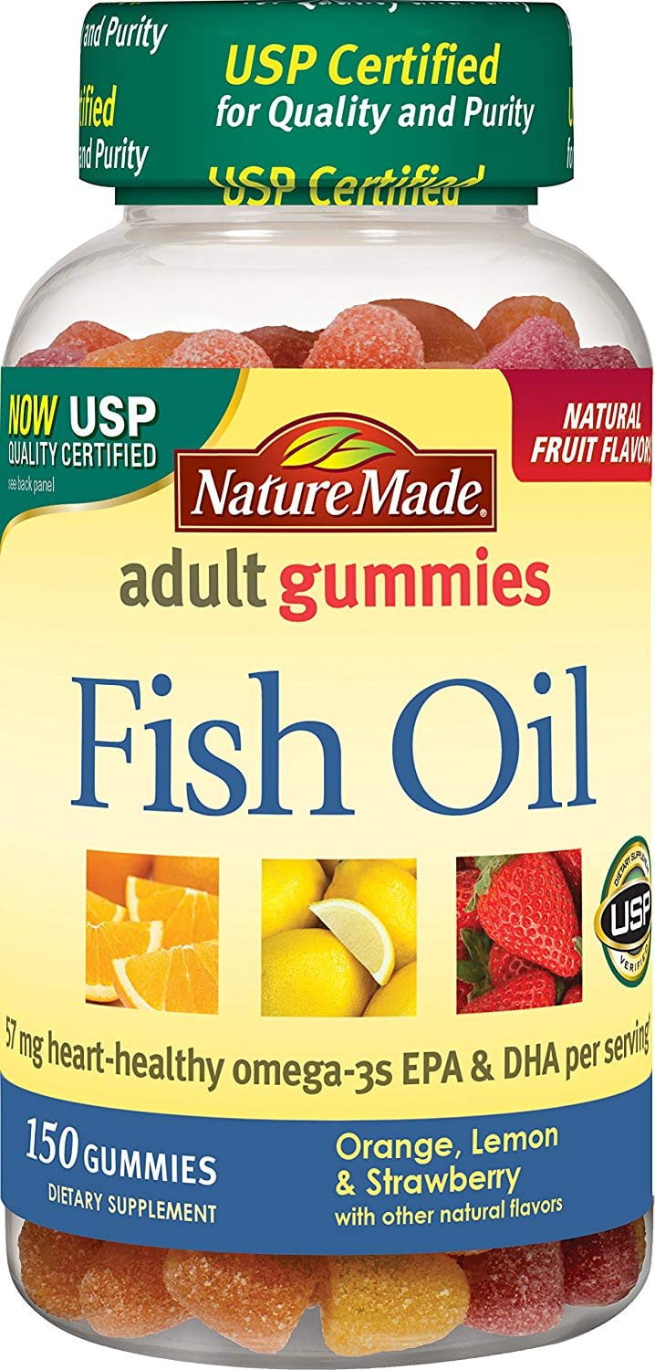Nature Made Fish Oil Adult Gummies(57 mg of Omega3s EPA & DHA per serving) Value Size 150 Ct