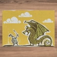 thumbnail image 3 of Ambesonne Dragon Jigsaw Puzzle, Knight with Dragon, Heirloom-Quality Fun Activity for Family Durable Cardboard, 1000 pcs, Yellow, 3 of 5