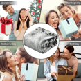 thumbnail image 5 of Blue Eyes Leopard Wearable Blanket Hoodies for Women Men Adults Leopard Lovers Soft Lightweight Cool Black And White Leopards Hooded Blankets for Couch Bed Decor 50x60 Inch, 5 of 5