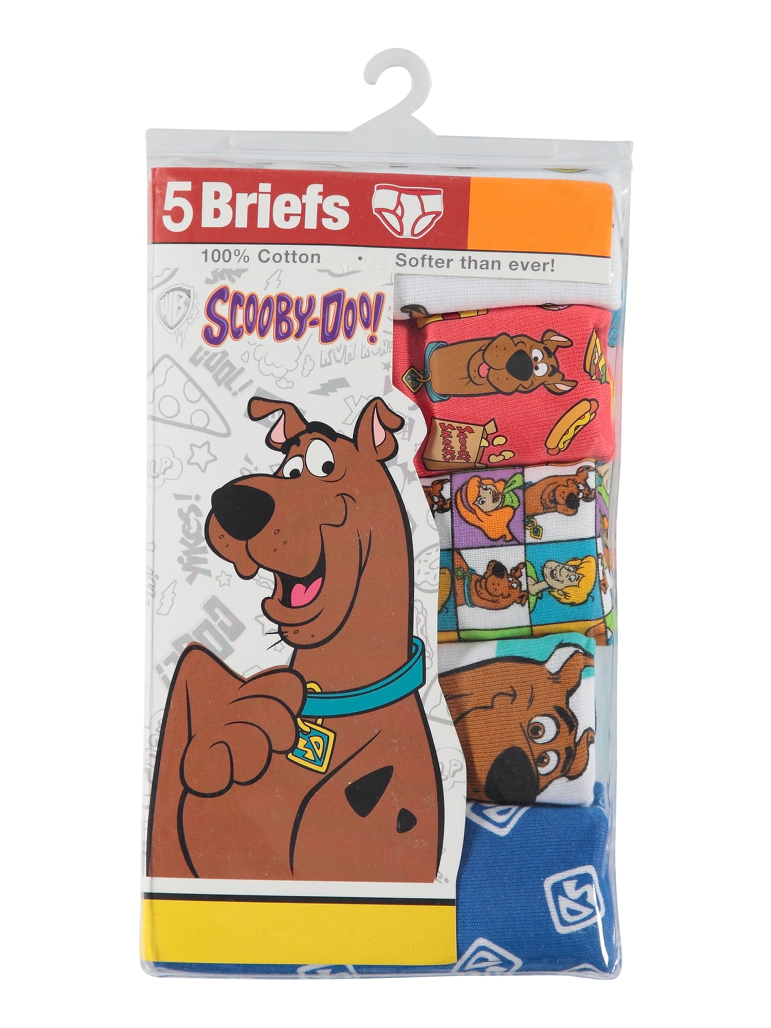 Scooby-Doo Boys Underwear, 5 Pack Briefs, Size 8