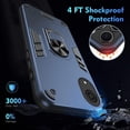 thumbnail image 4 of compatible Samsung Galaxy A03 Core Shockproof Metal Ring Holder Phone Case Cheap and fine, 4 of 5