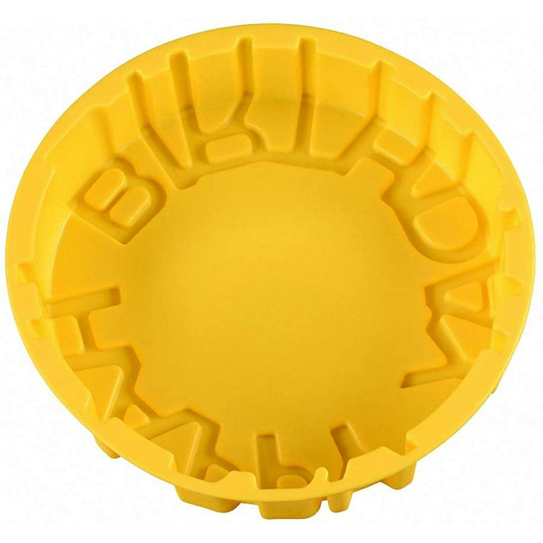 1pc Happy Birthday Silicone Baking Mold, 9.6-Inch Cake Pan Round Circle Mold  Cheese Jelly Pudding Muffin Pizza Pie Flan Tart Bread Bakeware Pastry Baking  Mold