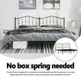 thumbnail image 5 of vidaXL King Metal Bed Frame with Headboard, Sturdy Steel, Black, No Mattress, 5 of 9