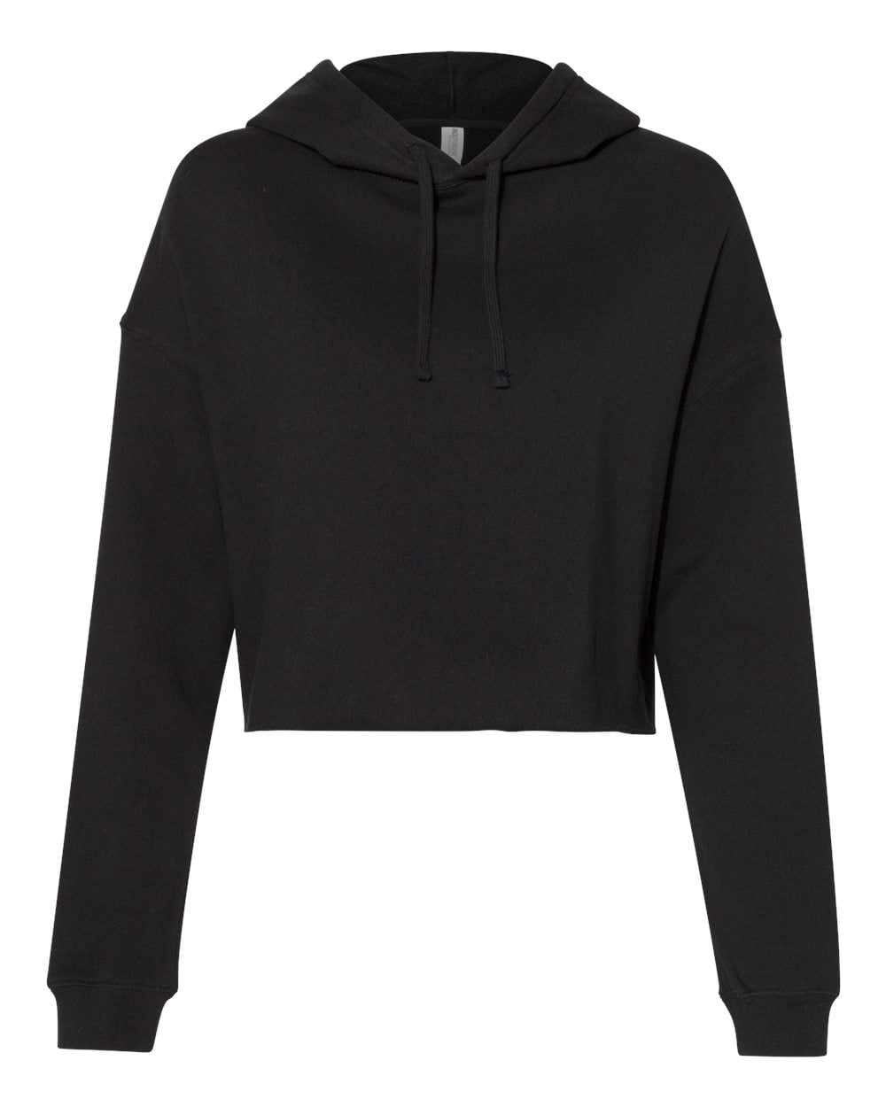 plain black cropped hoodie