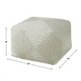 thumbnail image 5 of Uttermost Sovanna Geometric Coastal Wool and Cotton Pouf in Ivory, 5 of 5