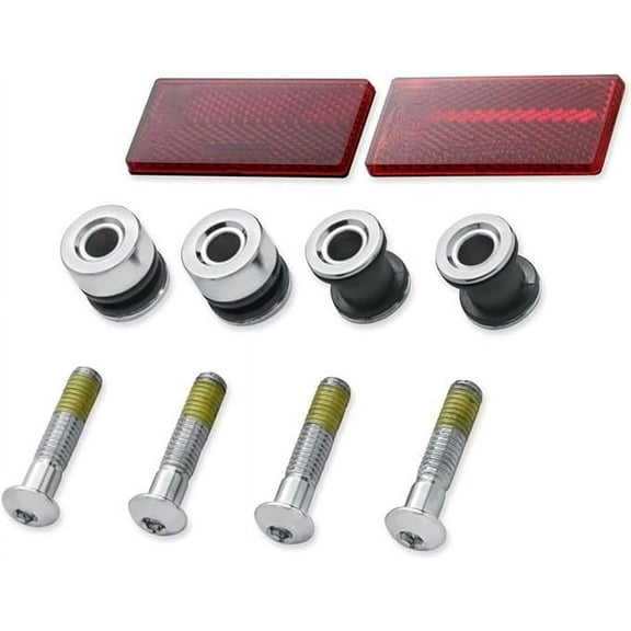 Chrome Detachable Docking Hardware Kit Harley Davidson Softail Quick Release Rear Passenger Sissy Bar Backrest 2003-2017 Detachables Back Rest 53932-03A 03 Fat Boy Deluxe Slim SissyBar FatBoy Springe