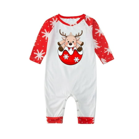 

URMAGIC Family Matching Christmas Pajamas Set Cute Elk Long Sleeve Sleepwear for Boys Girls Dad Mum