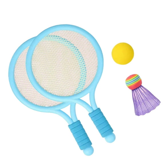 Langgg Kids Tennis Racket Ball Set Mini Dual Shuttlecock Badminton Portable Mini Outdoor Indoor Beach Beginner for Girls