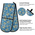 thumbnail image 4 of Dailycode Double Sided Oven Mitt with Loop Heat Resistant Kitchen Long Potholders 7" x 35" Sharks and Tie Dye, 4 of 6