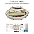thumbnail image 4 of Tote Bag for Women - Boston Terrier Dog and Flower Florals Shoulder Bag - Large Utility Work Duffle Bag with Zipper Handbag for Travel, Work, Sprots, 4 of 5