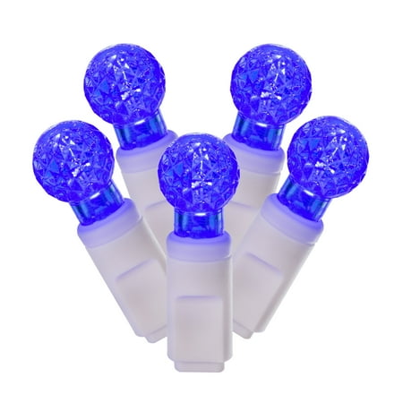 Vickerman 100 Blue G12 LED Single Mold Light on White Wire  34  Christmas Light Strand price history on PriceWatchPro
