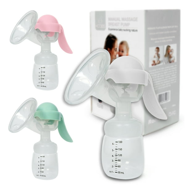 KIDDOS, Sacaleches Manual Portátil con Diseño Ergonómico, Extractor de Leche Eficiente para Lactancia - Compacto y Fácil de Usar Color Blanco