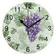 thumbnail image 6 of Vintage Purple Grapes Wall Clock, 10 Inch Silent Non Ticking Wall Clocks Battery Operated, Simple Rustic Country Kitchen Clock for Home Decor Art, Easy to Read, 6 of 6