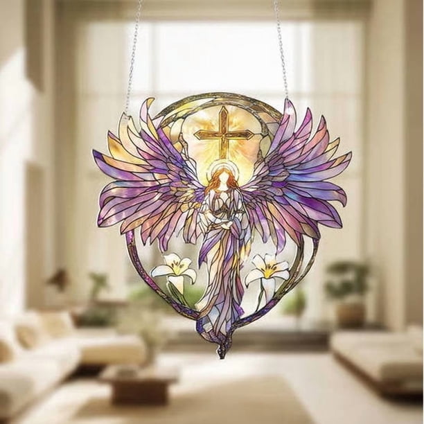 Adorno celestial para ventana hecho a mano | Exquisita artesanía | Decoración para el hogar | Regalo espiritual para inauguraciones de casa y bodas | Decoración colgante versátil para salas de estar