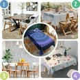 thumbnail image 5 of Blue Purple Tie Dye Mandala Pattern Rectangle Tablecloth 60"x120",Waterproof Polyester Rectangle Table Cloth, Wipeable Spillproof Polyester Tablecloth for Dining, Camping, Indoor and Outdoor, 5 of 5