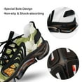 thumbnail image 7 of Blue Floral Butterfly Walking Shoes for Men Woman Lightweight Tennis Fashion Elastic Sports Shoes Cushion Basketball Shoes, 7 of 7