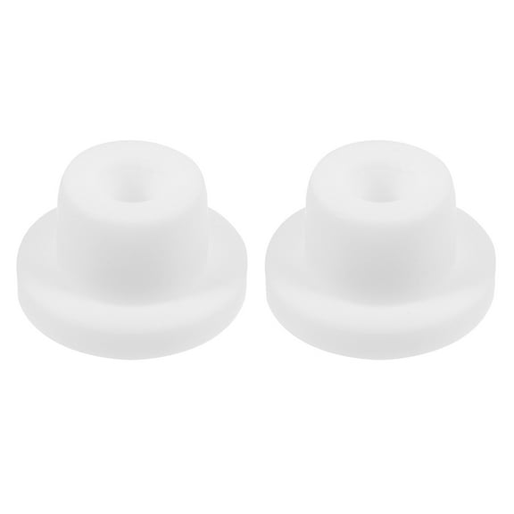 OFFIGAM 2-Pack White Rubber Tub Stopper for Bathroom Overflow Drain Cover and Leak Prevention
