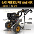 thumbnail image 4 of Poulan Pro Gas Pressure Washer, 4400 PSI & 4.2 GPM, 420cc Power High Pressure Washer with 50ft Hose and 12-inch Wheels, 31\" Spray Lance, 5 Nozzles for Cars Driveways Patios Fences Daily Cleaning, 4 of 9