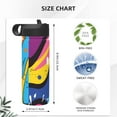 thumbnail image 4 of Sikiie Abstract Color Splash Print 18OZ Insulated Straw Cup, Portable Leak-proof Sports Water Bottle, Stainless Steel Water Cup Suitable for Home and Outdoor, 4 of 8