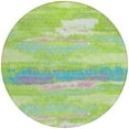 thumbnail image 5 of HomeRoots 612517 8 ft. Lime Green & Sky Blue Round Abstract Washable Indoor & Outdoor Area Rug, 5 of 5