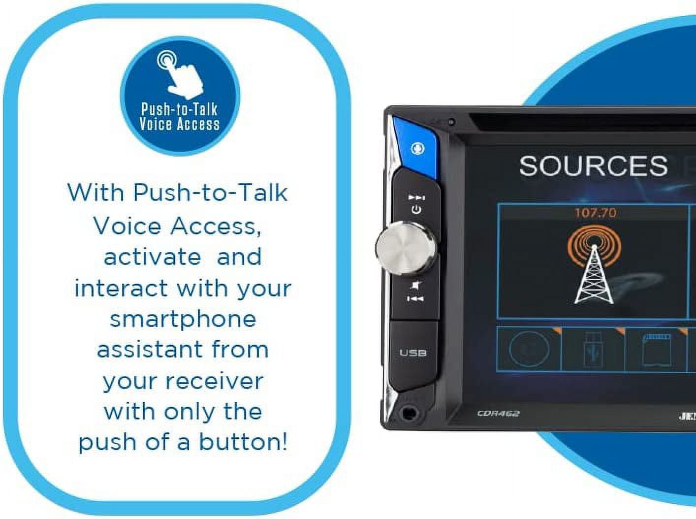 JENSEN CDR462 6.2in Bluetooth Multimedia Receiver Car Stereo