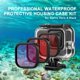 thumbnail image 3 of Carcasa impermeable transparente para 8 Cámara de Acción negra Carcasa protectora subacuática para buceo Snorkel con Tornillo de montaje - Funda + Carcasa + Filtros + Insertos antivaho Soledad caso de la carcasa protectora de la cámara, 3 of 10