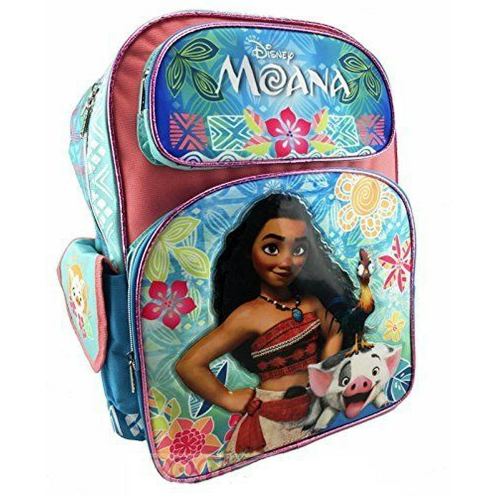 Moana 16" Disney Moana Large Blue School Book Backpack Moana, Maui