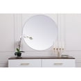 thumbnail image 2 of Gracin Round Mirror 36 inch in Clear, 2 of 5