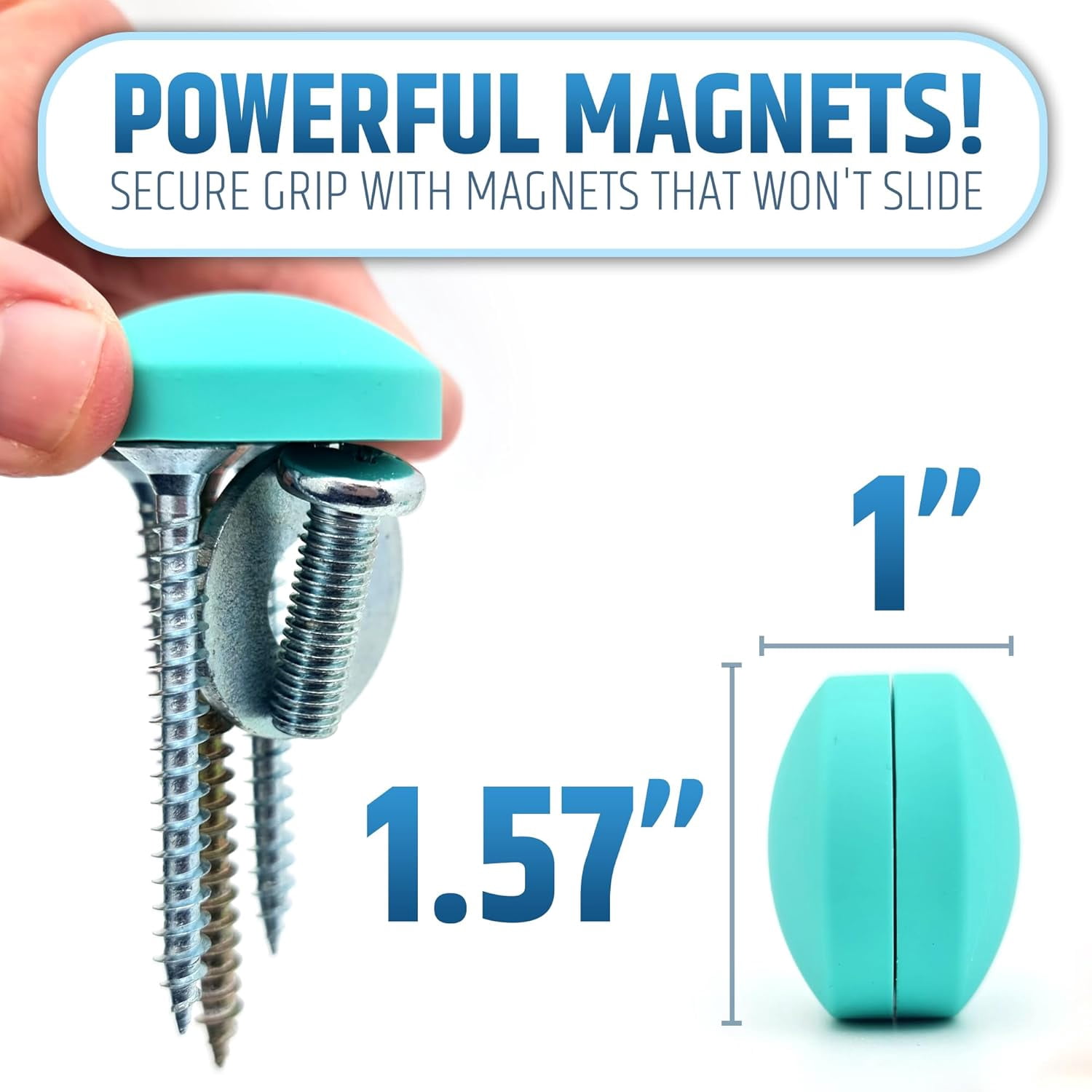HMMAGNETS Magnetic Shower Curtain Weights with Rustproof Silicone Wrap, Green, 4 Pairs