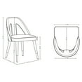 thumbnail image 3 of Manhattan Comfort Neda Dining Chair with Solid Wood Frame in Midnight Blue, 3 of 10