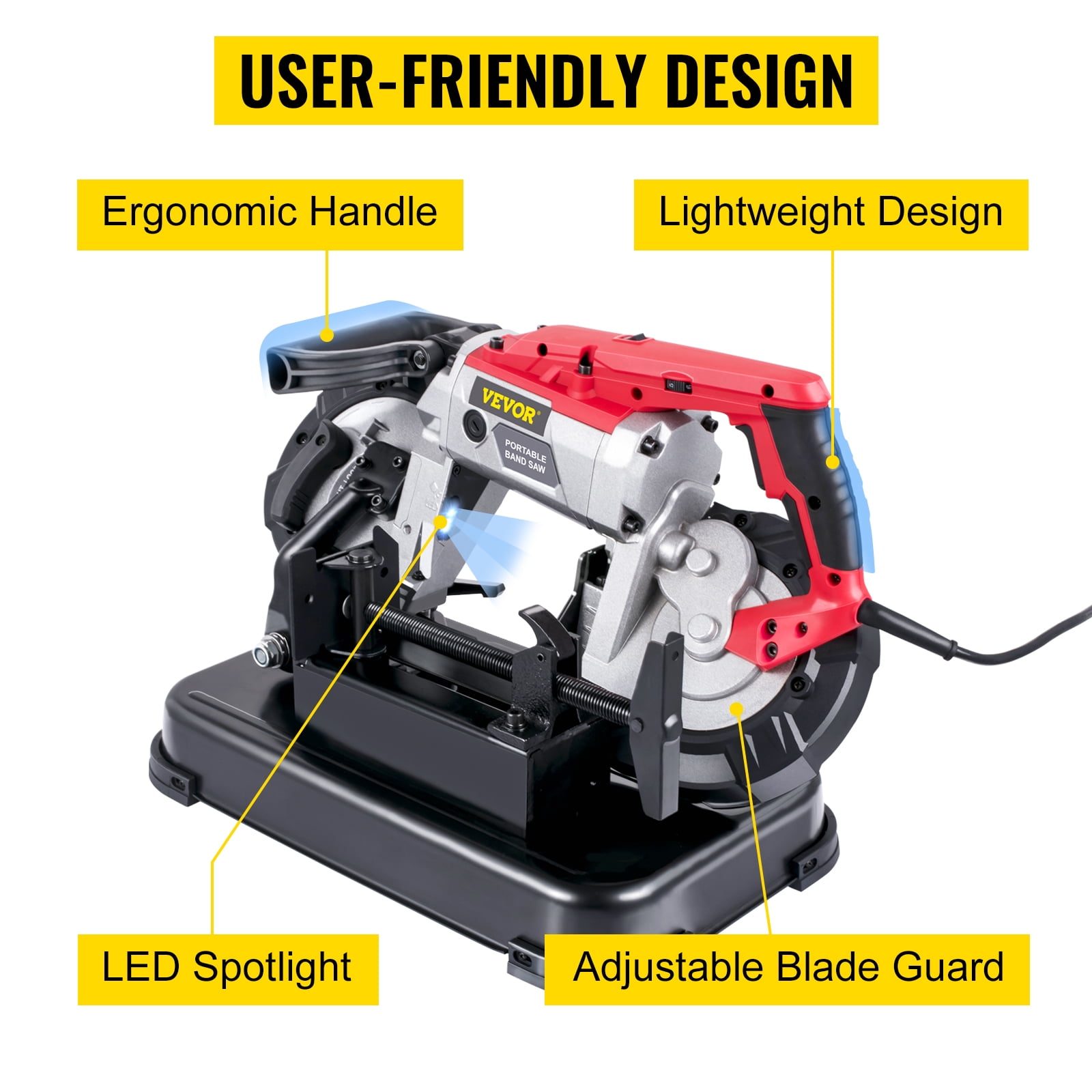 The blade on a 2024 portable band saw