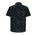 thumbnail image 5 of Kalauyu Mens Short Sleeve Button Down Shirts Wrinkle Free Dress Shirts Casual Print Shirt, 5 of 6