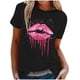 thumbnail image 2 of Fiudx Tops para Mujer Blusa de Manga Corta con Cuello Redondo y Estampado a La Moda para Mujer, 2 of 5