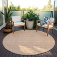 thumbnail image 6 of Addison Rugs Chantille Indoor/Outdoor Transitional Floral Peach Washable Round Rug, 8' x 8', 6 of 6