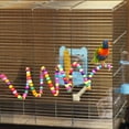 thumbnail image 5 of Bird Cage Toy Colorful Beads Resting and Playing Leisure Toys Parrot Climbing Wood Swing Hanging Chewing Bite Bridge Toy for Small Medium Parrots, 5 of 8