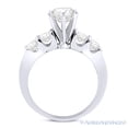 thumbnail image 4 of Round Brilliant Cut Forever ONE Moissanite 5-Stone Engagement Ring in 14k White Gold, 4 of 5