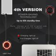 thumbnail image 4 of Alarma de luz trasera de bicicleta inteligente Luz de freno de bicicleta Encendido/apagado automático USB C Alarma de bicicleta antirrobo recargable con control remoto Alarma de bicicleta a, 4 of 5