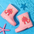 thumbnail image 6 of REDARER Kids' Cartoon Rain Boots - Textured Non- Soles, Lightweight Comfortable for School & Play - Rain Boots Kids,Color:2 Pink Size:4.5-5 Years, 6 of 6