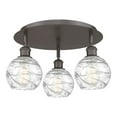 thumbnail image 2 of Innovations Lighting  Athens Deco Swirl - 3 Light 18" Flush Mount Oil Rubbed Bronze/Clear Deco Swirl, 2 of 5