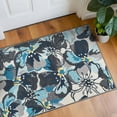 thumbnail image 6 of World Rug Gallery Modern Floral Non-Slip (Non-skid) Area Rug - Gray 2'7"x4', 6 of 8