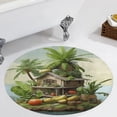 thumbnail image 4 of Summer Fruit Kingdom Floral Medallion Round Rug - Small Round Area Rug, Soft Non-Slip Machine Washable Bedroom Mat Indoor Accent Entry Carpet for Office Desk Dorm Hallway, 4 of 7